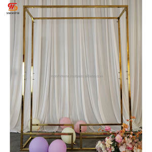 SMOOTH High Quality Gold Rectangle Stainless Steel Wedding <b>Backdrop</b> <b>Stand</b> <b>with</b> Mirror Design 100x200cm - Product Image 6