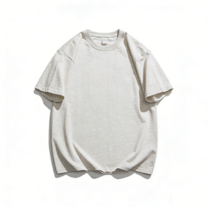 เสื้อยืดคอตตอนถักเนื้อหนาพิเศษ ไซส์ใหญ่พิเศษ 100% สำหรับผู้ชาย แขนสั้น สไตล์สตรีทแวร์ พร้อมพิมพ์โลโก้ด้านหน้า - Product Image 2