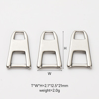Personnaliser le logo 5 #   Tirette de fermeture éclair en acier inoxydable pour vêtements, sacs, vestes, bottes