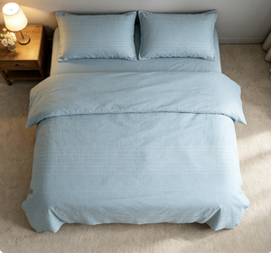 Jarapa Home 'Made Love' Manta de Verano Multiusos para Sofá, Diseño a Cuadros Blanco, Tejido Duradero de Poliéster/Algodón, Hecho a Mano en China (Azul) - Product Image 2