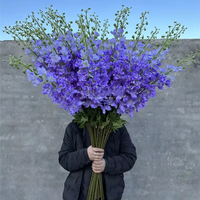 Bunga Sutra Buatan Delphinium Putih Bunga Raksasa 120CM Bunga Delphinium Hyacinth