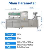 Lait de soja et tofu commerciaux à petite échelle faisant la machine fabricant de tofu automatique avec noyau PLC 220V 0.5kW garantie 1 an