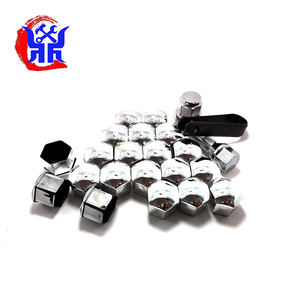 Vente en gros plastique ABS 0.67 "17mm chromé écrou de roue de voiture capuchon anti-poussière écrou de roue <span class=keywords><strong>cache</strong></span>-poussière (argent) pour Audi BMW VW <span class=keywords><strong>Skoda</strong></span> - Product Image 6