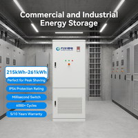 Sistema de Almacenamiento de Energía Solar Fuera de la Red de 125KW PCS, Batería de 215kwh 261kwh, Almacenamiento de Energía para Granjas Solares I&C