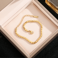Nouveau bracelet en acier inoxydable de style européen et américain, serti de diamants, style minimaliste, bijoux entièrement sertis de zircon