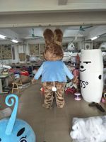 Efun MOQ 1 PC Costume de Mascotte Lapin Marron Personnalisé Taille Humaine pour Pâques