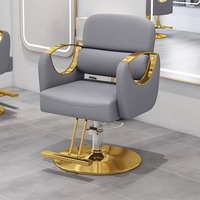 Fauteuil de Barbier Professionnel Rotatif et Relevable au Design Moderne pour Salons de Coiffure et Salons de Beauté