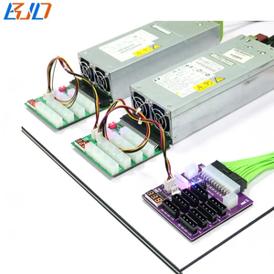 Máy tính PC cung cấp điện ATX 24Pin nữ để 8ide Molex 4pin + kép PCI-E 6Pin Power Connector Breakout Board - Product Image 5