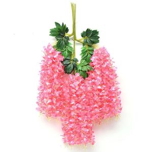 Fleurs artificielles de glycine Dorman en plastique et soie, guirlandes décoratives pour mariage, décoration intérieure, arrangement floral de plafond - Product Image 3