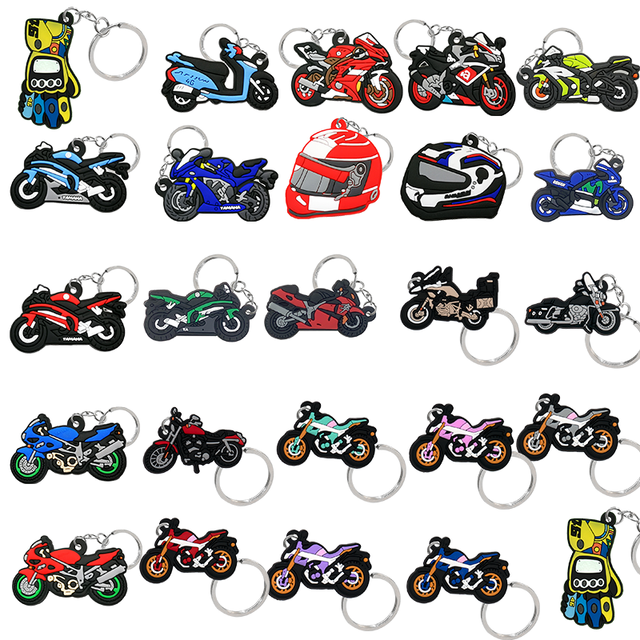 Wholesale Keychain Hot Sale Anime Figure Custom Keyring Friends Cartoon Motorcycle Key Holder Fit Fans Souvenir Gift