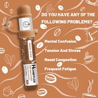 Bâtonnet Inhalateur Nasal à l'Huile Essentielle de Menthe Naturelle Rafraîchissant et Revitalisant 4 Saveurs Lavande Thé Vert Café Portable 100% Naturel