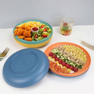 Ensemble d'assiettes biodégradables incassables en paille de blé pour dîner, sans plastique, en fibre naturelle - Product Image 2