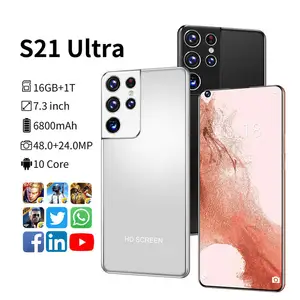 Tecno Camon Hot Sellers New Android S21 Ultra Games smart phone 16+512 Memory 7.3inch Video gamesBig Screen Cheap