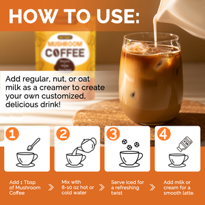 キノココーヒーパウダー10 in 1ストレス解消キノココーヒーパウダー卸売り強化免疫パウダー - Product Image 4