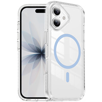 Casing HP Transparan Magnetik TPU PC Penjualan Terlaris Grosir untuk 14 15 16 17 18 Pro Max Air Pelindung