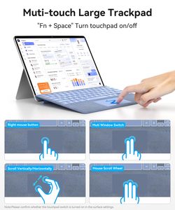 <span class=keywords><strong>Clavier</strong></span> magnétique ultra-fin sans fil <span class=keywords><strong>avec</strong></span> pavé tactile pour Microsoft Surface Pro 11/10/9/8/X - Product Image 6