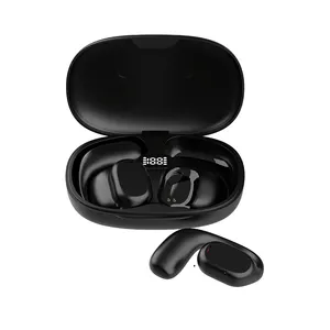 Produk baru headset nirkabel Handsfree headphone game olahraga Led earbud TWS 5.3 konduksi tulang