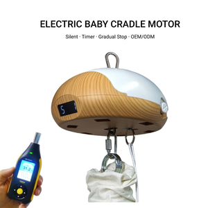 <span class=keywords><strong>Hamaca</strong></span> Eléctrica para Bebé con Diseño de Madera, Algodón Suave, Funciona con Banco de Energía, con Temporizador y Control de Velocidad de Oscilación para Uso en Interiores/Exteriores - Product Image 4