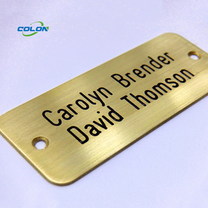 Tùy chỉnh mảng bám biển hiệu Laser khắc trống Brass Tên tấm để nhận dạng thẻ - Product Image 1