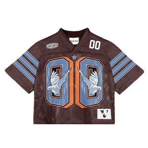 Camiseta Deportiva de Diseño, Estilo Club, Poliéster, Malla Transpirable, Diseños Sublimados, Camiseta Corta Retro, Jersey Rojo de Fútbol Americano - Product Image 3