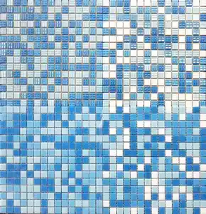 OEM Customized Swimming Pool Classic Style MosaicsTiles Sky Blue Bathroom Ceramic Porcelain Glazed Mosaic For Sale