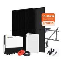 Systèmes d'énergie solaire complets 10-30KW, systèmes solaires hybrides hors réseau avec onduleurs IP65, batterie domestique