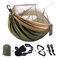 Camping-Hammock mit Moskitonetz doppel- und einzel-leichtgewicht tragbare Hängemöcken mit Baumträgern Fallschirm-Hängematte
