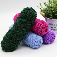 Fil de velours chenille multicolore pour couverture de bébé, écharpe, chapeau, décoration intérieure, crochet, tricot, jouet, fil de chenille en polyester