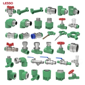 Raccords de tuyauterie PPR LESSO, accessoires de plomberie, coude, té, <span class=keywords><strong>raccord</strong></span>, adaptateur, matériaux de plomberie en plastique, raccords PPR - Product Image 1