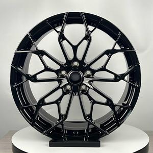 Cerchi Forgiati a Raggi a <span class=keywords><strong>Ragno</strong></span> da 19, 20, 21 Pollici Neri Lucidi 5x120 Sportivi Adatti per G80 M3 G82 M4 RS5 Sportback - Product Image 1