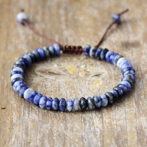 Natural Stone Beaded <b>Bracelet</b> Turquoise Blue Adjustable For Men And Women Couple Jewelry European Style - Product Image 3