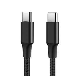 60W Nylon USB-<strong>C</strong> Fast Charging Cable 0.3m 1m 2m 90 Degree L-Shaped Right &amp; Left Angle Power Charger with Braid <strong>Shielding</strong> - Product Image 3