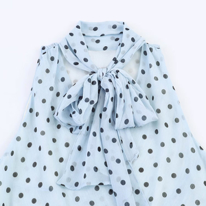 PB&ZA Mujer 2026 Verano Nueva Moda Blusas sin Mangas con Lazo y Estampado de Ondas, Tops Dulces de Gasa sin Mangas con Cuello Halter para Mujer, Camisolas Chic - Product Image 3