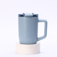 Nouvelle conception 2026 – Tasse de voyage isotherme sans BPA de 450 ml, idéale pour le camping, pour boissons chaudes et froides, avec couvercle anti-fuite – Vente chaude