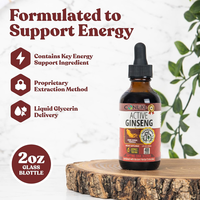 Gouttes liquides orales d'extrait de ginseng rouge actif avec logo personnalisé pour l'énergie et le renforcement du système immunitaire des hommes adultes