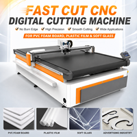 Machine de découpe CNC rapide sans bavure pour fournitures de bureau, découpeuse numérique industrielle pour panneaux PVC expansé, film plastique et verre souple