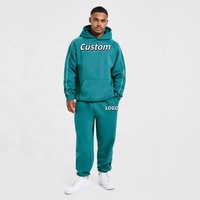 Ensemble de survêtement décontracté en deux pièces avec logo personnalisé en gros, sweat-shirt et pantalon de jogging, essentiel pour le sport, athlétisme, gym, survêtement pour hommes