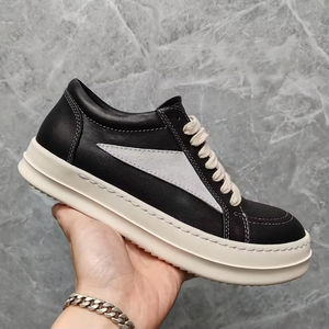 Chaussures décontractées en cuir véritable léger de haute qualité 2025 pour femmes et hommes, nouveau style, design noir, imperméables, tendance mode - Product Image 1