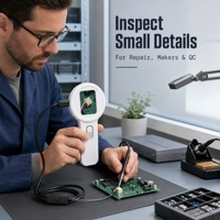 Loupe électronique visuelle V19 Pro avec câble d'inspection de 1,5 m pour l'examen de bijoux, de pièces de monnaie, de timbres et d'objets artisanaux