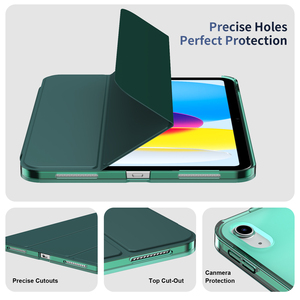 Máy tính bảng bao gồm & trường hợp cho <span class=keywords><strong>iPad</strong></span> 10th thế hệ thông minh bìa mỏng đứng cứng trở lại vỏ bìa tự động đánh thức/giấc ngủ A16 11th 2025 đứng - Product Image 3
