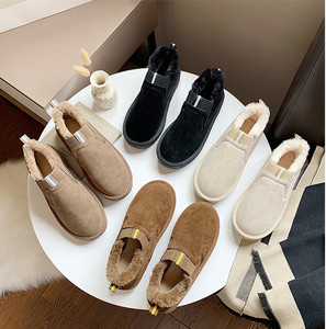 รองเท้าผ้าฝ้ายสำหรับฤดูหนาว รองเท้าผู้หญิงบุขนอุ่น รองเท้าบูทหิมะสำหรับผู้หญิง - Product Image 2