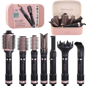ENZO-Ensemble de brosses pour sèche-<span class=keywords><strong>cheveux</strong></span> électrique, 7 en 1, fer à boucler, fer à lisser, <span class=keywords><strong>air</strong></span> chaud - Product Image 1