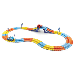 <span class=keywords><strong>Jouet</strong></span> de construction pliable STEM DIY, piste de course flexible à gravité zéro avec voiture LED pour enfants - Product Image 2