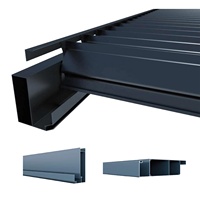 Profilé en alliage d'aluminium pour pergola, colonne, traverse, revêtement en poudre, matières premières, traitement sous pression, directement de l'usine