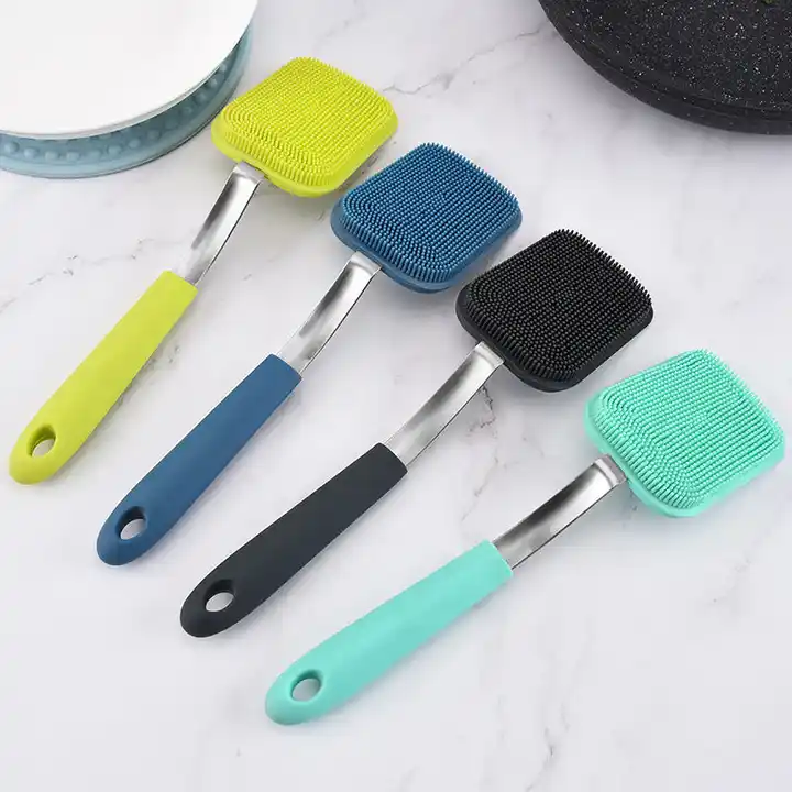 Cleaning Tools Silicone Dish Brush for Kitchen Soap Dispenser Dishwashing  Household Useful Things Home Other Accessories Gadgets