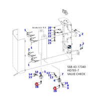 Pièces détachées d'origine pour camion à benne basculante Clapet anti-retour 56B-43-17340 pour KOMATSU HD325-7 HD405-7 HD605-7 HD785-7