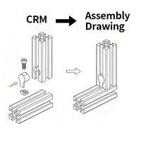 Conector de Soporte Interno Oculto para Perfil de Extrusión de Aluminio, Factory Outlet 2020 2040 2060