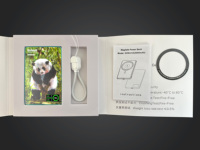 Batterie externe sans fil de style panda blanc, accessoire élégant indispensable pour les voyages d'été