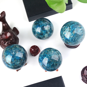 Esfera de Apatita Azul Pulida con Tema de Amor, Bola de Cristal para Decoración del Hogar, Venta al Por Mayor - Product Image 5