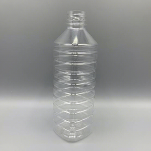 Botellas de Agua de Plástico PET Transparente con Tapas de Rosca, Forma Cilíndrica, para Bebidas - Product Image 1